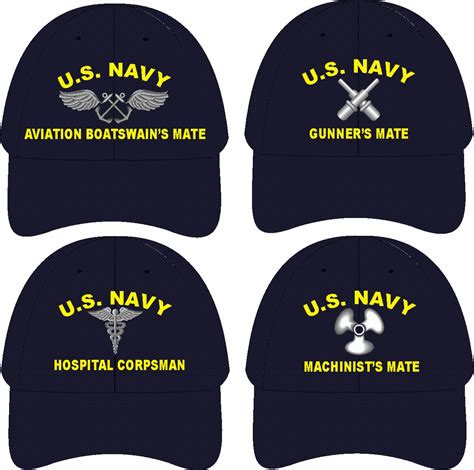 U S Navy Rate Custom Embroidered Caps