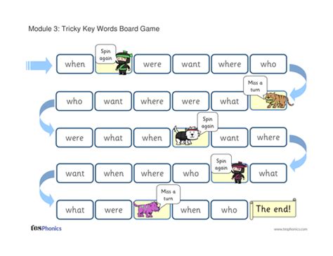 Tricky Words Board Game Phase 4 Teaching Resources