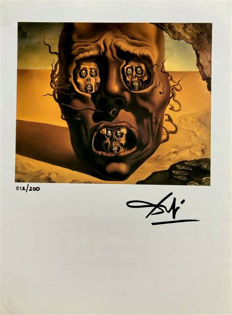 Mavin Salvador Dali Le Visage De La Guerre Original Hand Signed