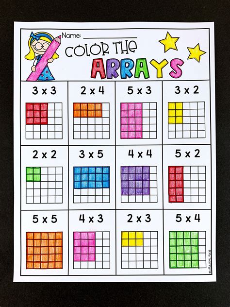 Printable Multiplication Arrays Worksheets Arrays Multiply M