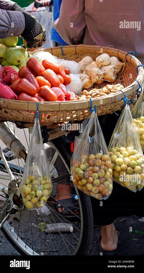 Fresh Vegetables From Food Market In Phnom Penh In Cambodia Stock Photo