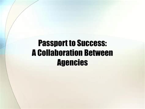 Passport To Success