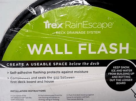 Trex Rainescape Wall Flash Deck Drainage System Dutch Goat