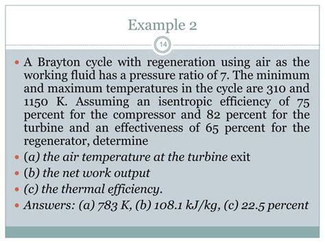 Met 401 Chapter 6 Gas Turbine Power Plant Brayton Cycle Copy Ppt