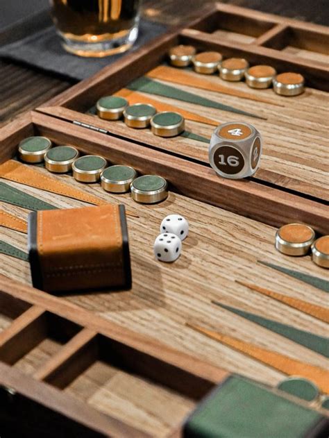 Premium Backgammon Set Walnut Brass Leather Backgammon Set - Etsy ...