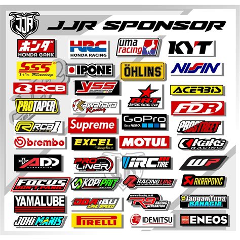 Jual Stiker Bijian Lembar Stiker Sponsor Racing Shopee Indonesia