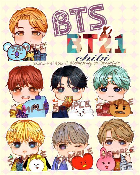 BTS DNA Chibi x BT21 by Sakirunagi on DeviantArt