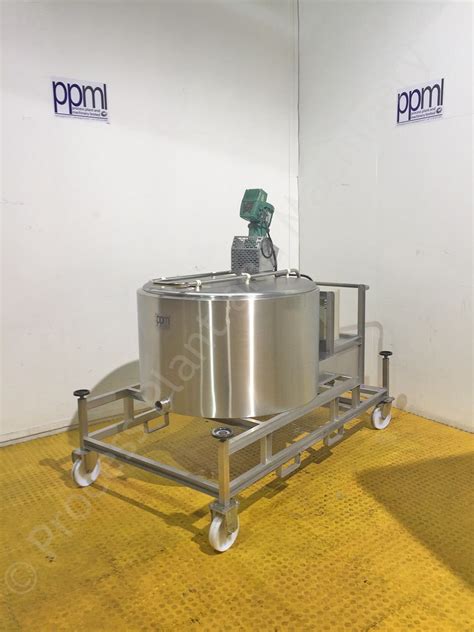 Used 430 Ltr Jacketed Mobile Tank with Mixer & Chiller | Process Plant ...