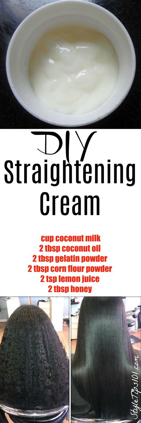 Diy Hair Straightening Cream Recipe Diy Hair Care Natural Hair