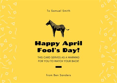 Free custom printable April Fools' Day card templates | Canva