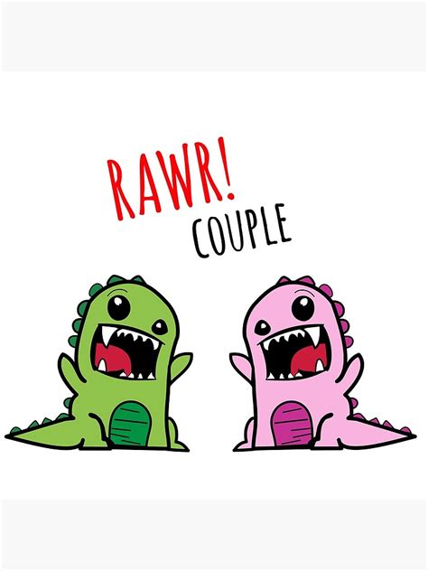 Rawr Couple Poster By Xavierreis Redbubble