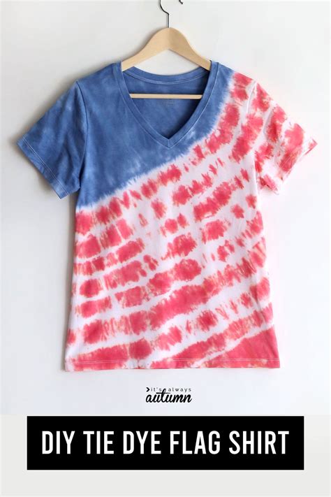 Diy Red White And Blue Tie Dye Shirt For The Fourth Of July Tie Dye