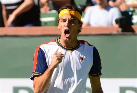 Taylor Fritz reacts to saving two match points to stun Alexander Zverev