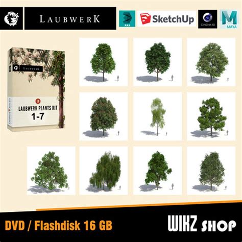 Jual Laubwerk Plants Kit For Sketchup Ds Max Maya C D Win Mac