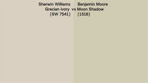 Sherwin Williams Grecian Ivory Sw 7541 Vs Benjamin Moore Moon Shadow