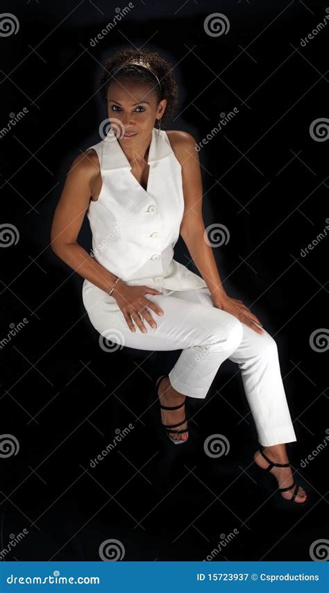 Beautiful Mature Black Woman Sitting 1 Stock Image Image Of Model