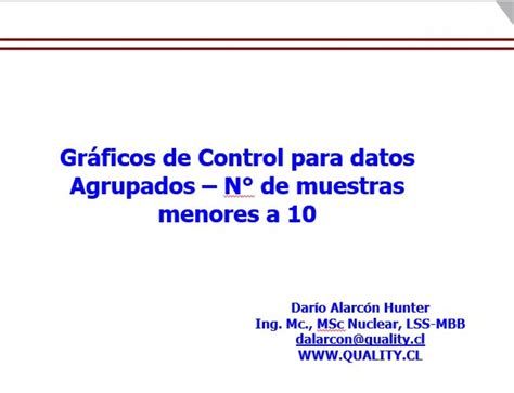 Uso correcto de los Gráficos de Control Estadístico Quality