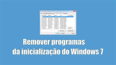 Como Tirar Programas Da Inicializa O Do Windows Youtube