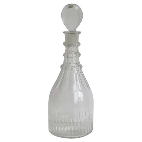 Georgian Lead Glass Decanter 3 Neck Rings And Mushroom Stopper Circa 1820 At 1stdibs Georgian