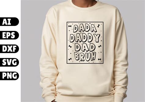 Dada Daddy Dad Bruh SVG Dad Life SVG Graphic By Merchgraphic