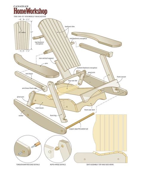 Adirondack Lawn Chair Woodworking Plans Wood Shop Plan Full Size