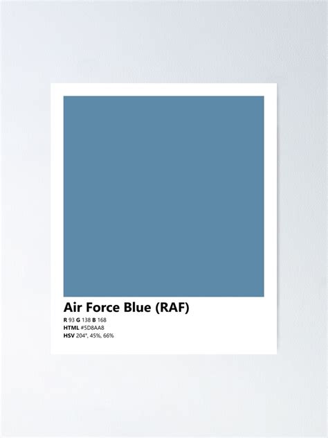 "Color Swatch/Card (Russian Air Force Blue)" Poster for Sale by ...