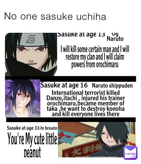 No one sasuke uchiha | @Godweezile | Memes