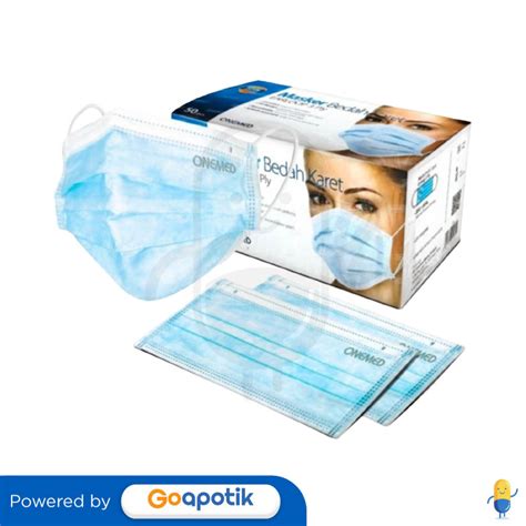 Onemed Ply Masker Bedah Karet Earloop Warna Biru Box Pcs Kegunaan