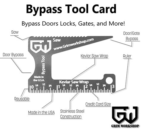 Door Lock Bypass Tools Bypass Tool Card Grimworkshop