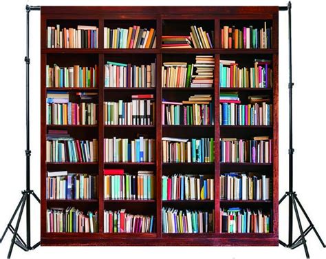 Buy Leowefowa X Ft Bookcase Backdrop Iterior Bookshelf Backdrops For