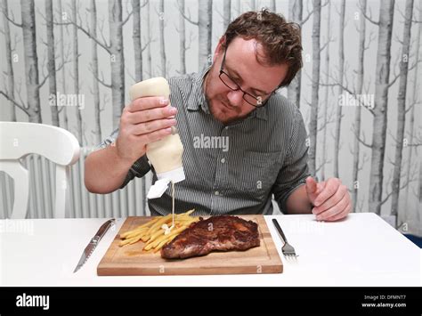 Man Eating Steak Hi Res Stock Photography And Images Alamy