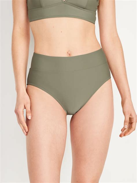 Banded High Waist Bikini Swim Bottoms Old Navy