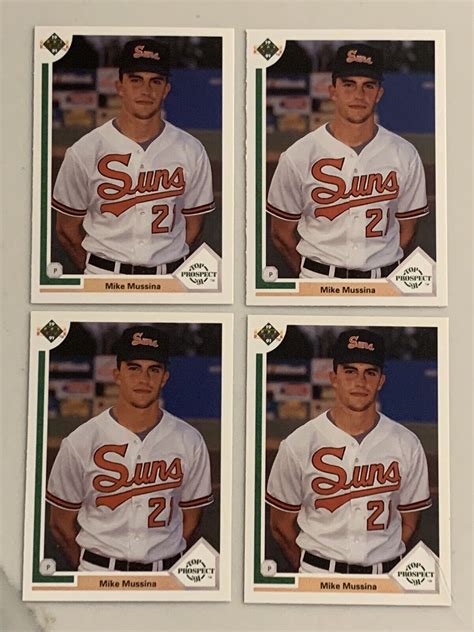 Mike Mussina Upper Deck Top Prospect Rookie Card Rc Lot Of