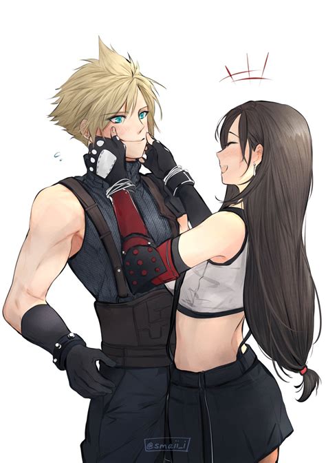 Tifa Lockhart And Cloud Strife Final Fantasy And 1 More Drawn By