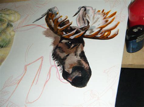 moose acrylic painting pic 1 by Klondikehobbycrafts on DeviantArt