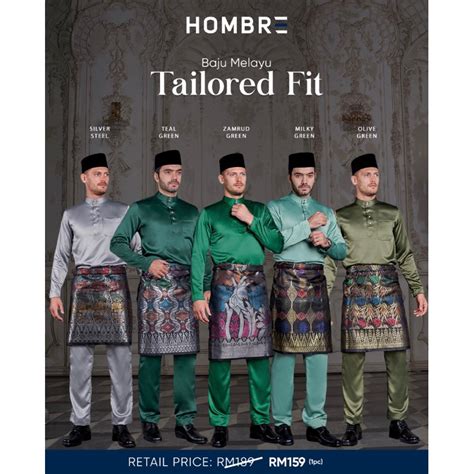 BAJU MELAYU TAILORED FIT HOMBRE LUVLA Shopee Malaysia