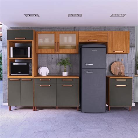 Cozinha Modulada Completa Fidelitá Siena 6 Peças 330cm 10 Portas 3