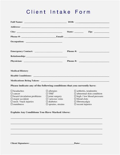 Consultation Form Template Word