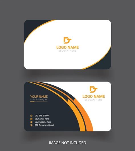 Premium Vector Yellow And Black Clean Business Card Vector Illustration