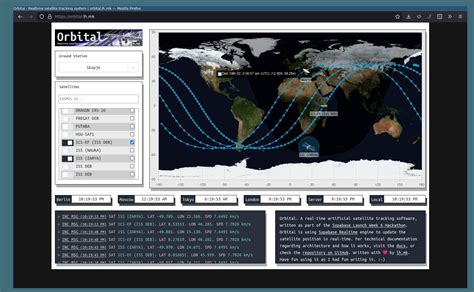 GitHub Lubeskih Orbital Sb Orbital A Realtime Satellite Tracking