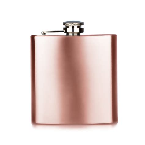 Polished Copper Personalised Hip Flask Engravers Guild