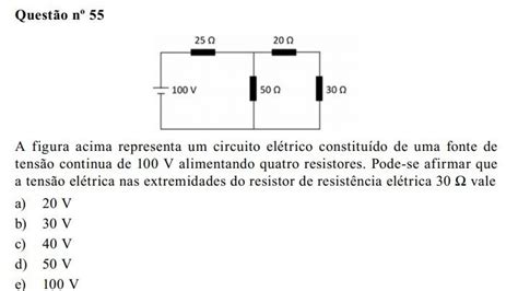 Quest O N A Figura Acima Representa Um Circuito El Trico