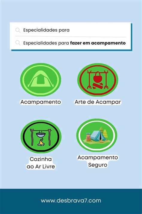 Especialidades Para Fazer Em Acampamento Desbravadores Acampamento