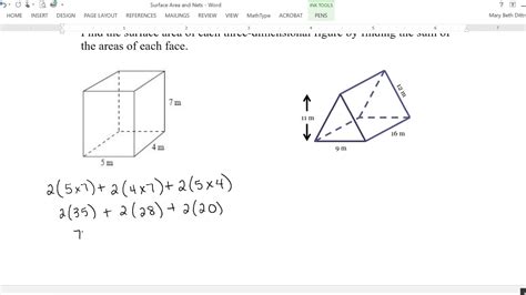 Finding Surface Area Using Nets