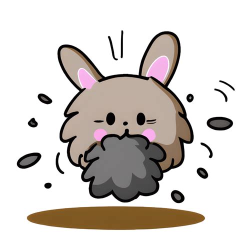 Kawaii Chibi Dust Bunny Illustration · Creative Fabrica