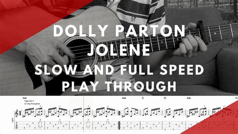 Jolene Play Through Slow And Full Speed Guitar Lesson Tutorial With Tabs Youtube