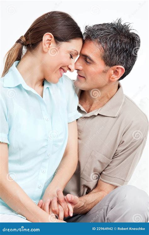 Couple In Love Smiling At Each Stock Photo Image Of Couple