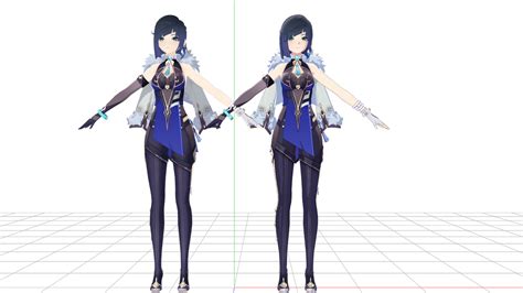 Mmd Genshin Impact Yelan Model Edit Dl By Meruish On Deviantart