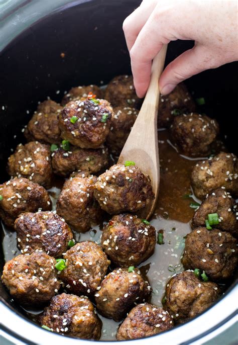 Slow Cooker Asian Sesame Meatballs