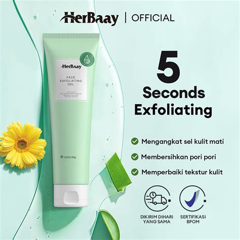 Jual HerBaay BPOM Exfoliating Gel Glowing Peeling Gel Gentle